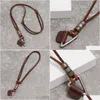 Pendant Necklaces Metal Arrow Pendant Necklace Adjustable Genuine Leather Chain Necklaces For Women Men Gift Hip Hop Fashion Jewelry D Dhvyw