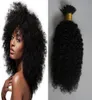 Mongolskie perwersyjne kręcone włosy I Tip Human Hair Extension 100G 1Gstrand Maszyna Made Remy Afro Kinky Curly Pre Bonted On Capsule Real3558897