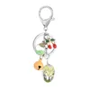 Keychains Creative Flower Plant Butterfly Nyckelkedja Kvinnor Origin Design Biltillbehör Tid Gem Handgjorda Pendant Bag Keyring