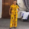 Ethnic Clothing African Women Clothes Long Shirt Tops And Pant Suits 2024 Fashion Print Loose Casual 2 Piece Matching Set