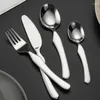 Conjuntos de louça 4 pc crianças conjunto de utensílios de mesa 304 colher de aço inoxidável faca prata talheres garfo sobremesa colher de chá utensílios de cozinha