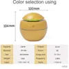 Fuktare 130 ml träkorn Runda luftfuktare USB Arom Essential Oil Diffuser Home Mute With Colorful Light