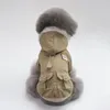 Vestuário de cachorro roupas de inverno quente filhote de cachorro jaqueta casaco para cães pequenos gatos chihuahua yorkie à prova de vento hoodies roupas para animais de estimação traje militar