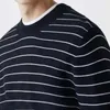 Men's Sweaters Autumn Winter Quality Men Alligator Long Sleeve Casual Round Collar Striped Elastic Cotton Sweater Pullover Knitted Top