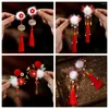 Hair Accessories Costume Headwear Year Red Hairclip Ball Clip Tassel Hanfu Headdress Chinese Style