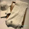 Conjuntos Moda lana tendencia sombrero bufanda conjunto sombreros de lujo hombres y mujeres moda diseñador chal bufandas de cachemira guantes adecuados para bufandas de invierno