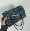 Bolso de hombro de canal de diseñador para mujer, cartera cruzada con solapa de lujo, tela importada de calidad 7A, bolso de moda para mujer, cadena en barbecho para teléfono