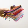 Jewelry Pouches 50pcs/Lot Organza Drawstring For Wedding Christmas Candy Gift Bag Organizer Packing Bulk Storage Small Bussiness