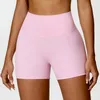 Pantalones cortos activos Deporte Mujer Cintura alta Corto Push Up Fitness Leggings Pantalones de entrenamiento sexy Ropa de yoga Ropa deportiva Mujer Gimnasio Negro Rosa