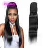 Indian Brazilian Ponytails Silky Straight 822inch Malaysian 100 Human Hair Extensions Straight Bundled Ponytail 100gram Yirubeau4089694