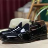 Robe chaussures noir hommes mocassins mocassins en cuir véritable couture vache daim double boucle décontracté fête de mariage quotidien classique