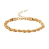 Link Bracelets IngeSight.Z Vintage Multi-layer Woven Metal Bracelet For Women Minimalist Gold Color Copper Christmas Jewelry Party