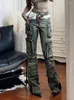 Jeans Femme Femme Serrée Moulante Taille Basse Denim Pantalon Stretch Jambe Droite Tie-dye Old Money Cottage Core Goblin Esthétique