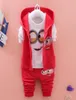 Bebê meninos roupas conjunto dos desenhos animados minion meninos meninas jaqueta com capuz camisas calças terno do bebê crianças roupas bebes agasalho mx19081878179