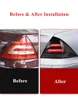 LED-bakljus för Benz W203 Turn Signal Light 2000-2006 Bakre Running Brake Reverse Lamp Car Accessories