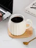 Tazas y platillos para celebridades de Internet, Instagram, estilo nórdico, taza de café pintada en oro con cuchara, taza de agua para oficina, leche minimalista