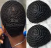 Мужской парик 4мм6мм8мм10мм12мм Афро-волна Волна Полный кружевной парик Китайские человеческие волосы Реми 360 Замена волнистых волос 5497996