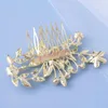 Hair Clips Female Tiara Comb Fork With Luxurious Rhinestone Floral Style Jewelry For Banquet Wedding Dresses Skirts