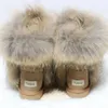 Nueva llegada antideslizante piel de zorro mujer botas de nieve de invierno zapatos de mujer cuero genuino felpa gruesa natural 230922