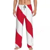 Vêtements de nuit pour hommes Drapeau de la Pologne 3D Pantalon de pyjama décontracté avec poches à cordon de serrage Bas de sommeil 2024 Pantalon droit ample imprimé