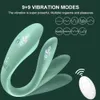 Vibratori per dildo vaginali con controllo wireless per coppie Stimolatore clitorideo anale indossabile G Spot Doppio vibratore 18 Giocattoli sessuali per donne 240102