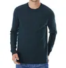 Pulls pour hommes Pull en laine mérinos pour hommes, pull à col en V, couche de base légère, col rond, pull classique thermique