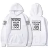 Hoodies personalizados diy texto imagem impressão roupas de alta qualidade personalizado esporte casual moletom tamanho S-3XL 240102