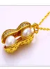 Peanut Shaped 18k Yellow Gold Filled Womens Pendant Chain Trendy Jewelry Gift5952589