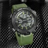 腕時計Yikaze Men Sports Watch多機能LEDデジタルウォッチビッグダイヤル水プルーフミリタリーメンズスポーツ電子腕時計