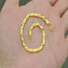 Bracelet plaqué or véritable 24 carats, taille 17, 5CM, à la mode, bijoux pour femmes, entier 250N