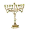 Bougeoirs Hanukkah Menorah 9 Branches Titulaire Élégant Pièce Maîtresse Ornements Candélabre Candélabre Pour Tabernacle Décor À La Maison