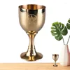 Vinglasglasögon chalice cup vintage högkvalitativ metall retro unik mini champagne röda gåvor