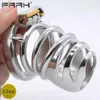 FRRK Metal Cock Cage Stainless Steel Male Chastity Device Penis Ring BDSM Bondage Adult Sex Toys For Erect Denial Games 240102