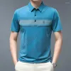 Polos Polos Summer T-shirt Lapel Ice Silk Szybkie suszące sportowe marka mody masy menswear Undershirt