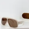 Ny modedesign överdimensionerade mask solglasögon 0965 Acetatram avantgarde och generös stil avancerad utomhus UV400 skyddsglasögon