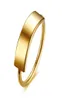 Sierlijke gepersonaliseerde gouden gebogen barring stapelring aangepaste naam graveren87706327398133