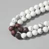 Ожерелья с подвесками OAIITE, 8 мм, натуральное белое бирюзовое ожерелье, женское матовое Пикассо, бисерное мужское модное классическое йога, исцеляющий энергетический камень