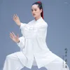 Abbigliamento etnico Tai Chi Abito da donna in seta Set tradizionale cinese Spettacolo di pratica di arti marziali