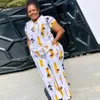 Etnik Giyim Afrikalı Kadın Giysileri Uzun Gömlek Üstleri ve Pantolon Takımları 2024 Moda Baskı Gevşek Sıradan 2 Parça Eşleştirme Seti