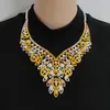 Conjunto de joias de fantasia africana de casamento nigeriano Dubai Gold Color Fashion Charm Neckace conjuntos de joias para mulheres presente de festa 240102