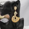 Boucles d'oreilles pendantes en cristal, pendentif géométrique, bijoux de mariage pour femmes, cadeaux de fête élégants, 2024