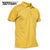 TACVASEN Été Coloré Mode Polo T-shirts Hommes T-shirt À Manches Courtes À Séchage Rapide Armée Travail D'équipe Vert T-Shirts Hauts Vêtements 240102