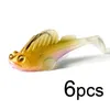 6pcslot Dark Sleeper Swimbaits T staart Zacht Aas Mustad Haak fit Zeebaars Snoekbaars kunstaas 240102