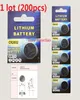 200 Stück 1 Los CR2032 3 V Lithium-Li-Ionen-Knopfzellenbatterie CR 2032 3 Volt Liion-Knopfbatterien 7942208