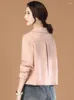 Vestes Femmes HCXR Femmes 2024 Automne Casual Poule À Manches Longues Dames Top Manteau Coréen Mode Tout-Match Chic Outwear