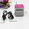 Tragbares Notfallradio mit LCD -Stereo -Lautsprecher Mini Digital FM Radio Lautsprecher Digital MP3 Player Supporttf Card 240102