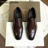 Berluti Mens Leather Shoes Formal New Bruti Mens Business Dress Fashionable and Stilse Oxford Trendy Exclusive RJ