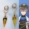 Boucles d'oreilles pendantes Anime VTuber Luxiem Ike Eveland Cospaly, accessoires bijoux femmes hommes boucle d'oreille amour pendentif Luxiemcosplay cadeau