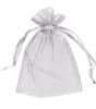 100st 5x7inch Silver Organza Bags Present Wrap Pouch Wedding Favor Christmas Party Supplies 13 x 18 cm Multi Colors Red Pink Ivory 3272550