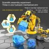 DIY zusammengebauter Roboterarm Kinderspielzeug Wissenschaftsexperiment Technologiespiele Modellbausatz STEM Lernspielzeug Kinder Geschenk Neuheit 240102